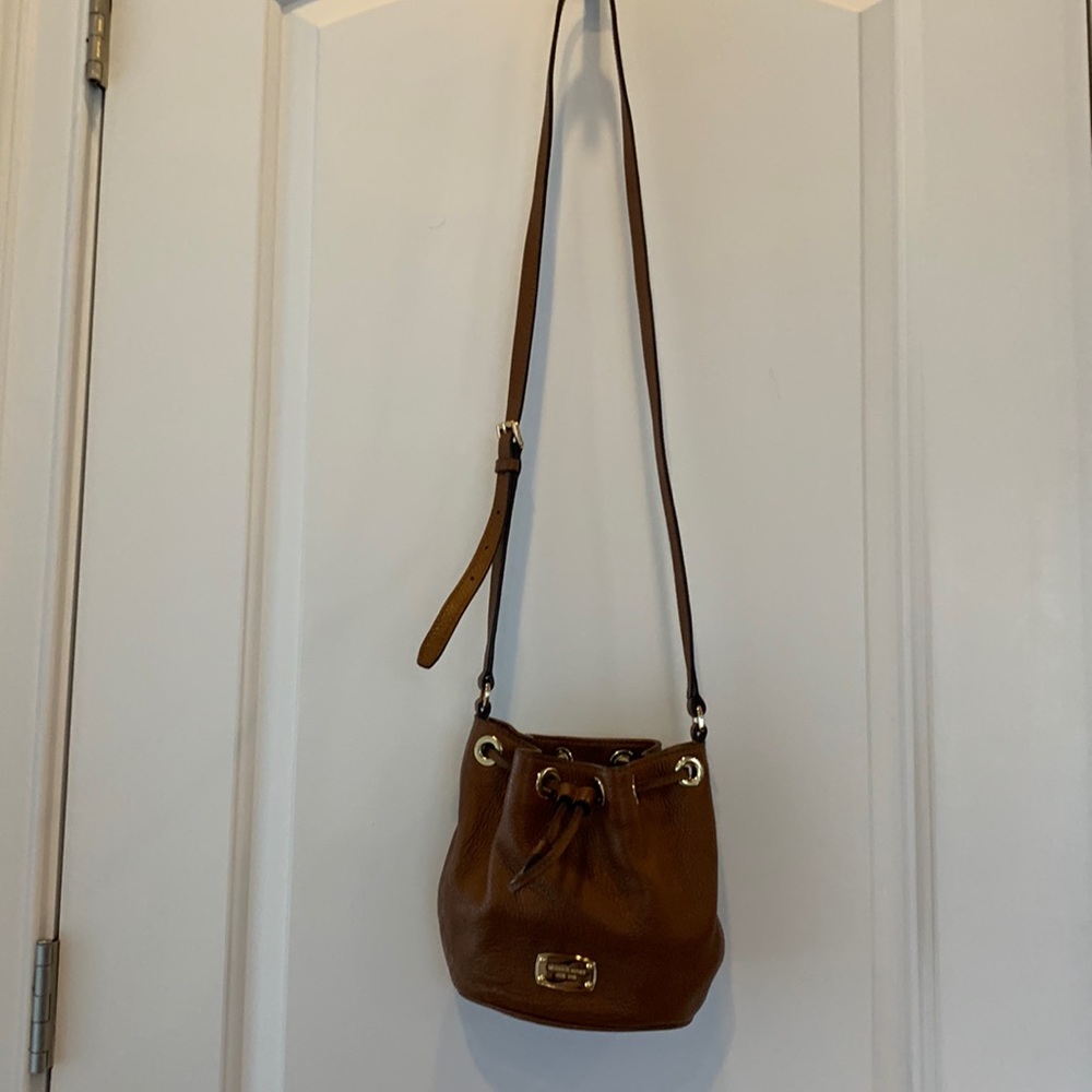 Michael Kors Leather Mini Bucket Bag